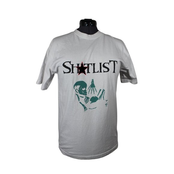 Shitlist men's vintage‎ grunge crust punk short sleeve t shirt M - Picture 1 of 12